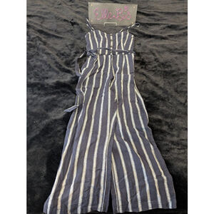 NWT Abercrombie & Fitch Navy Pinstriped Onesie S